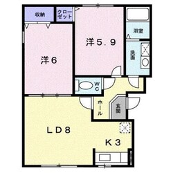 コウジィーコートⅡの物件間取画像